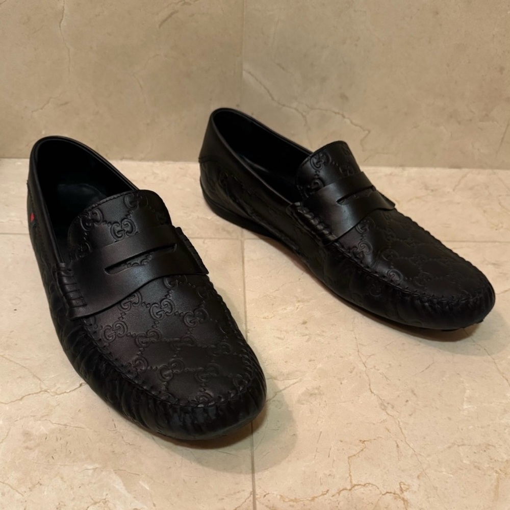 Men’s Leather Guccissima Drivers